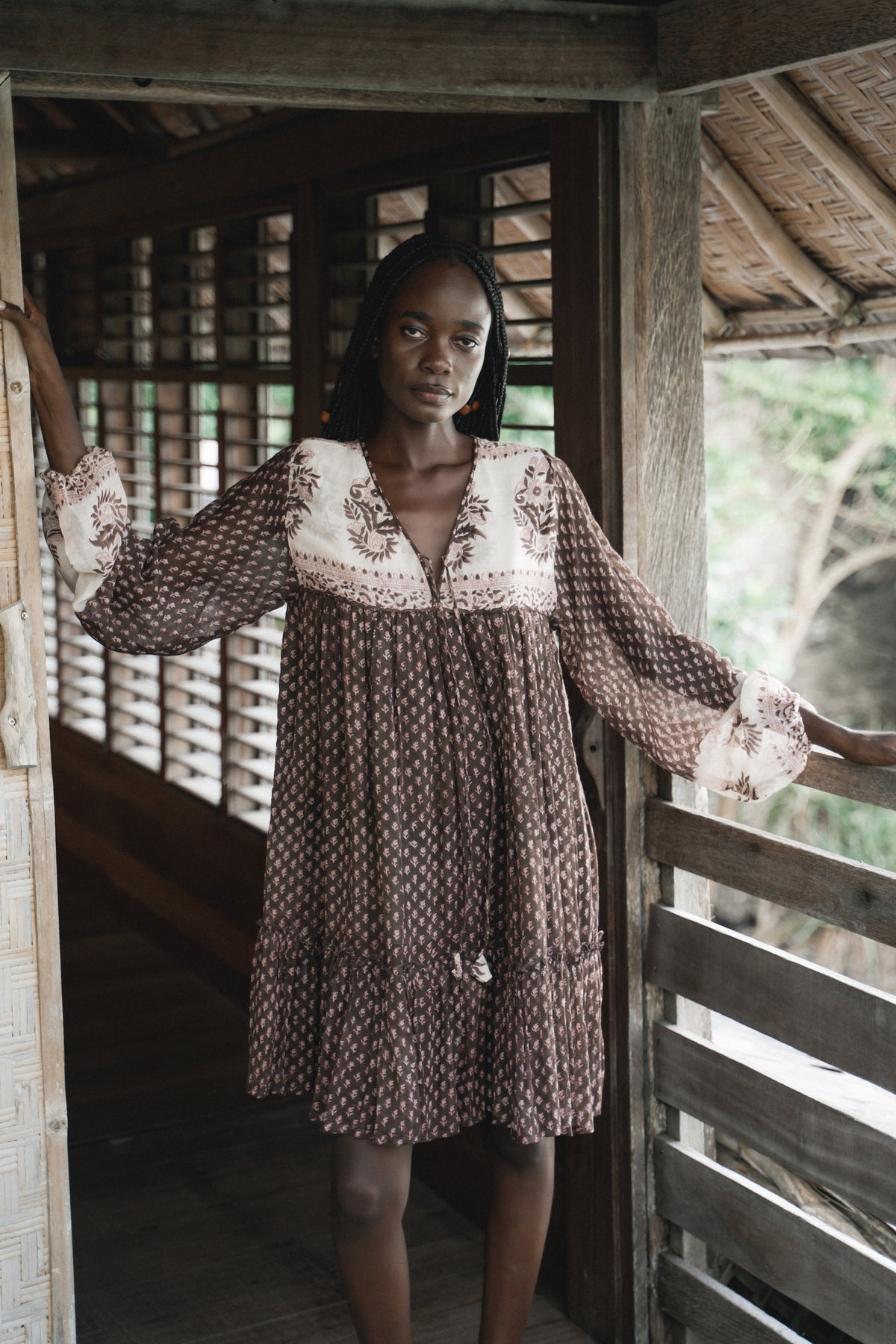 Rooh Mini Dress ~ Cacao – Daughters of India