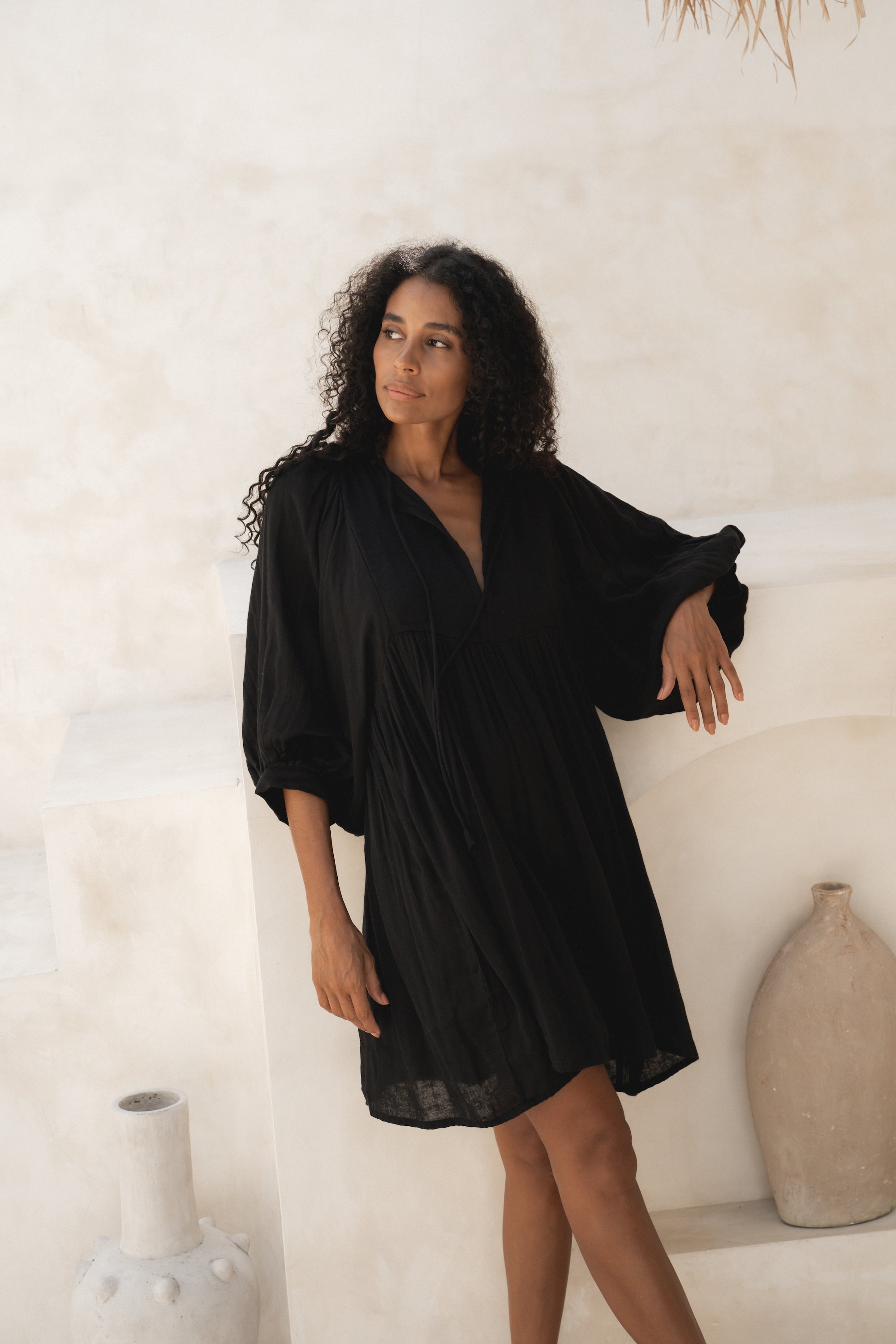 Black gauze outlet dress